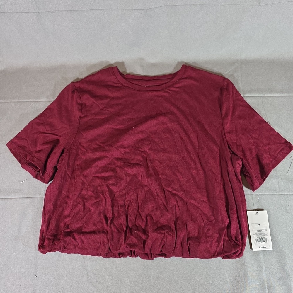 a new day Burgundy Crop Top